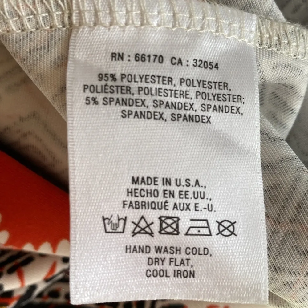 Anthropologie Maeve Igazu pencil skirt navy orange gold cream size small - Image 7