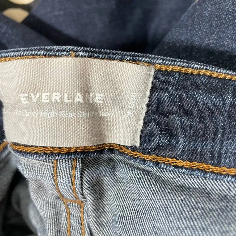 Everlane The Curvy High Rise Skinny Jean - Size 26 - Medium Wash Cropped Jeans - Image 6