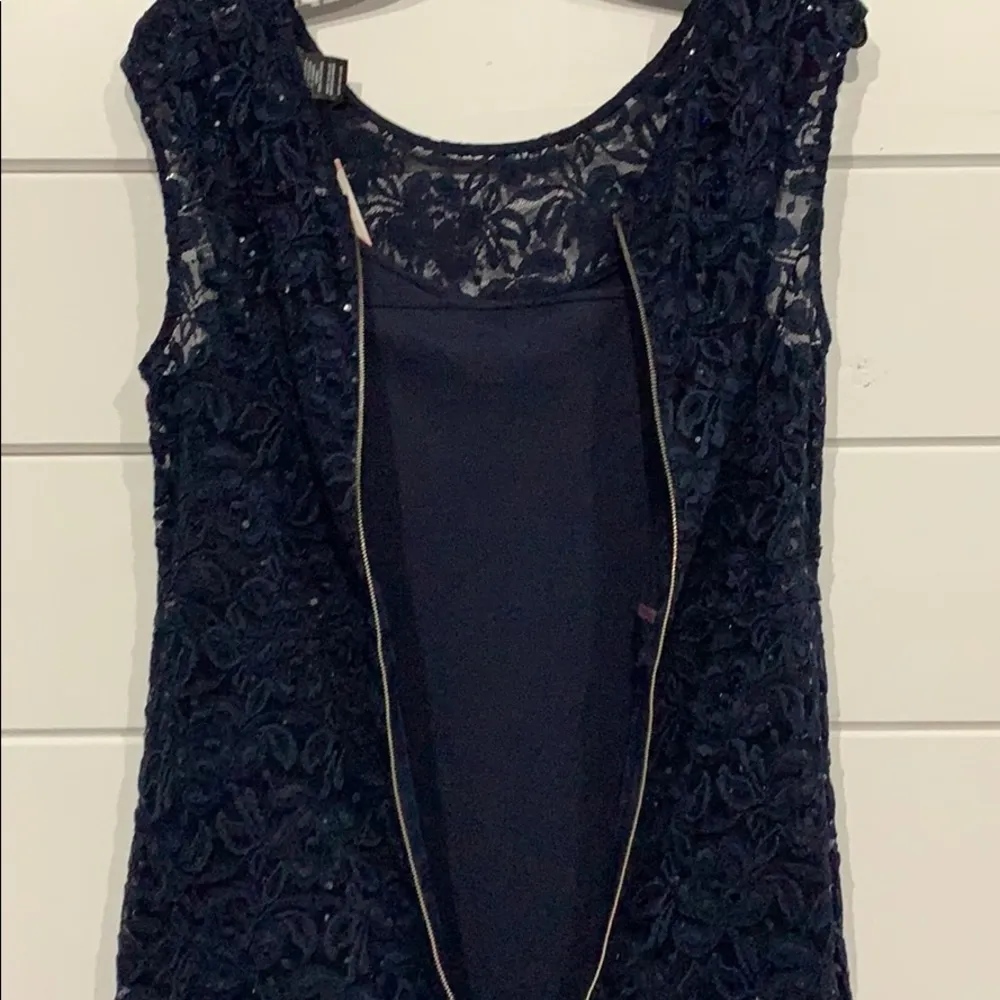 INC Navy Blue Lace Overlay Dress NEW Size 10 International Concepts Dress - Image 9