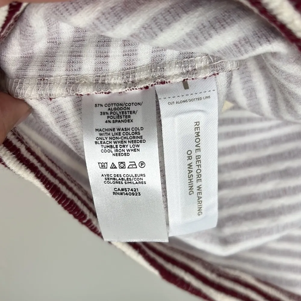 NWT Loft One shoulder Ruffle striped summer dress size small - Image 7