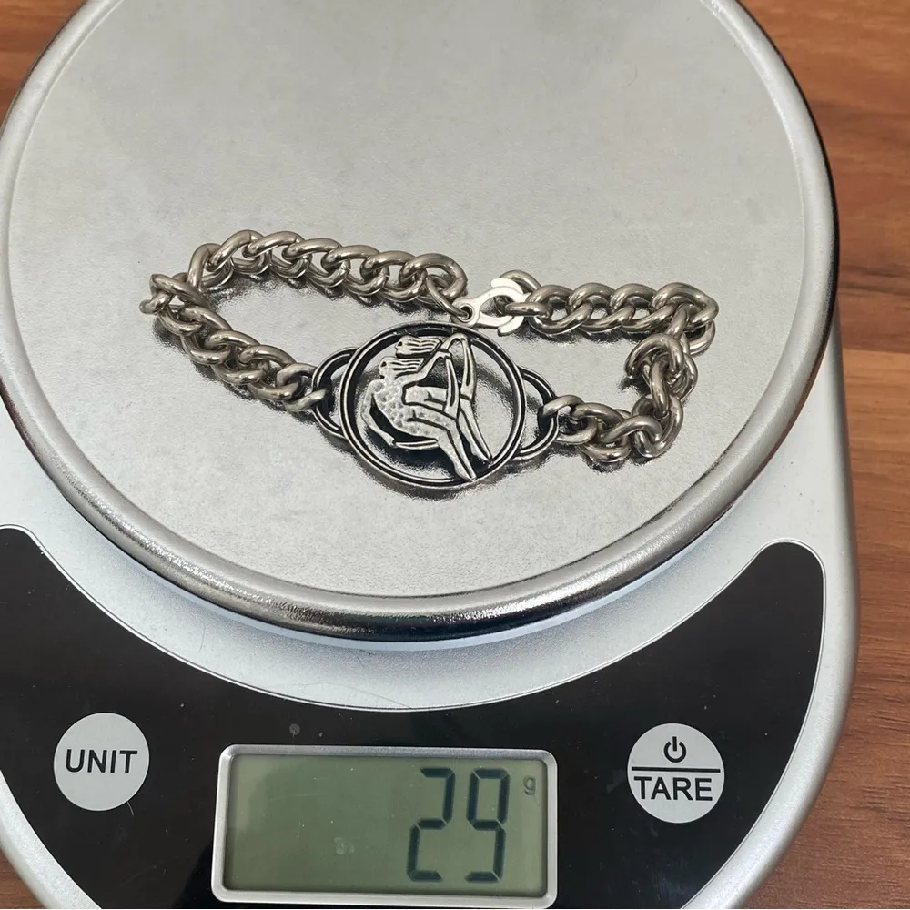 Vintage Gemini Zodiac Horoscope 8.5” Unisex ID Bracelet 29g. Gray - Image 12