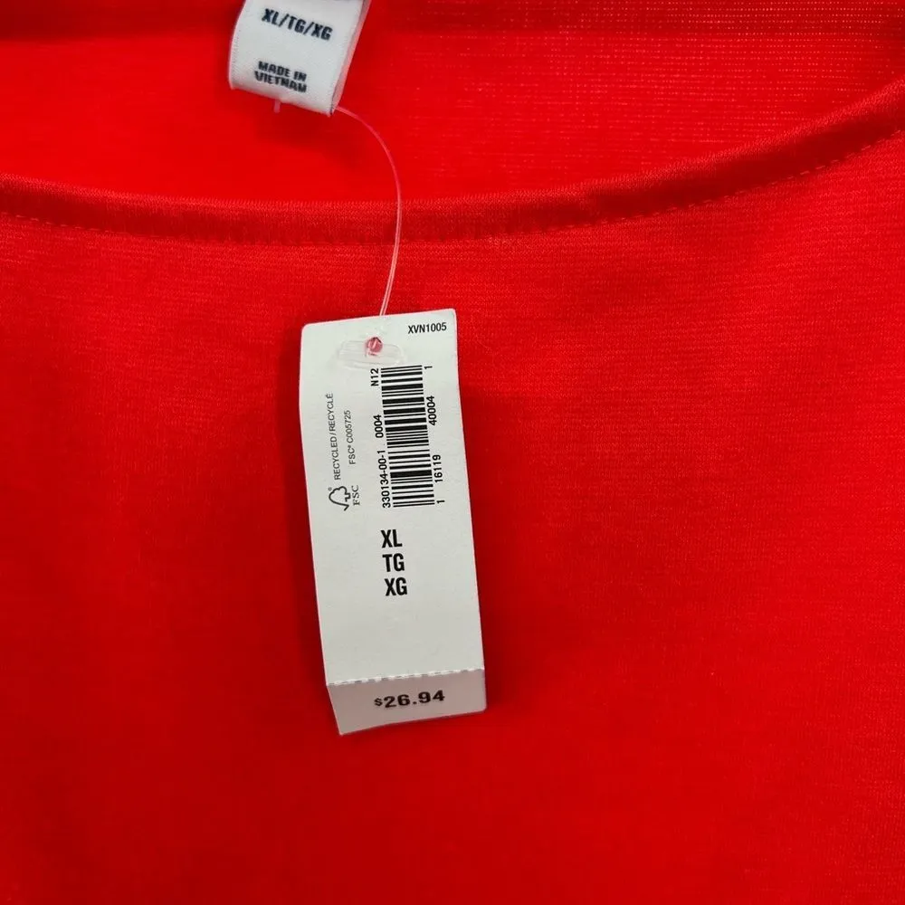 Old navy tank jersey knit dress red orange XL summer spring work casual vacation - Image 3