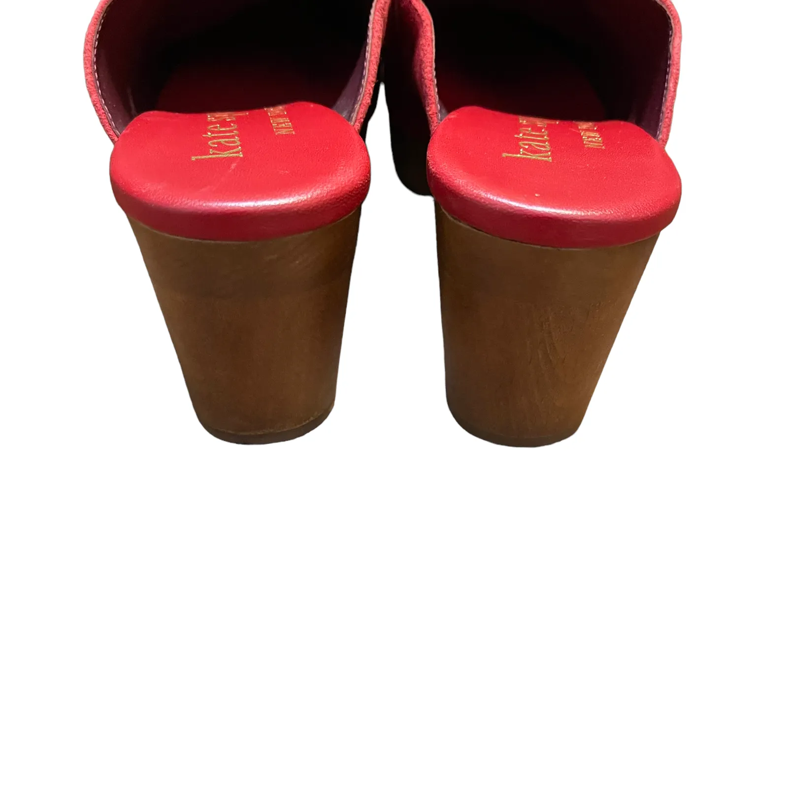 Kate Spade NY Amsterdam‎ Womens Mules Clogs Size 8.5 B Red Suede Womens Slip On - Image 7