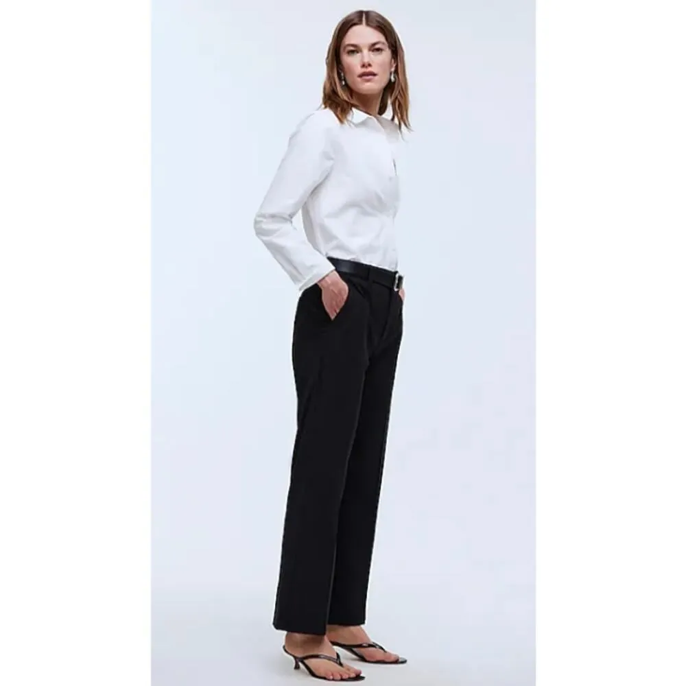 Madewell Flare Ankle Pants Women's P8 Petite Black Belt Loops NWT - Image 10