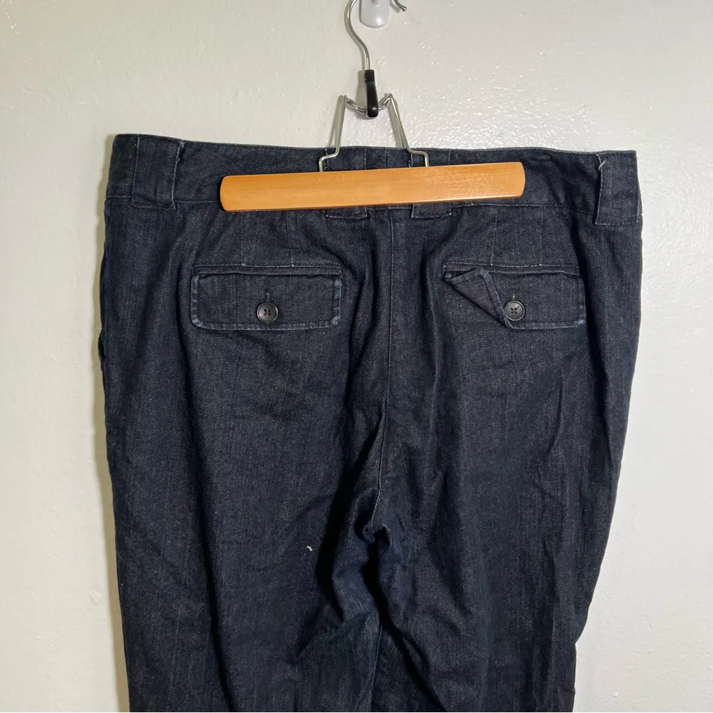 Vintage Talbots Trouser Jeans Dark Wash Wide Leg 12P - Image 7