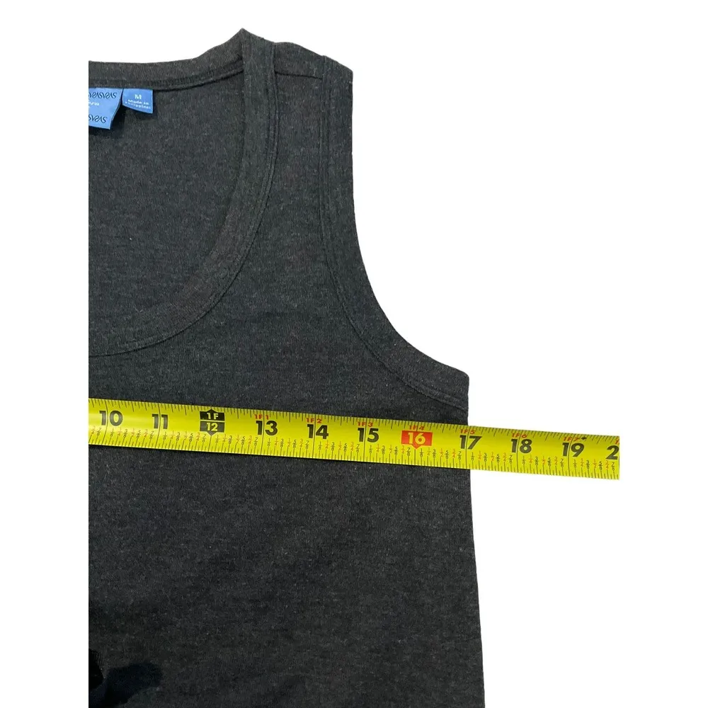 Simply Vera Wang Women Size Medium Gray Black Tunic Tie Front (36-3) - Image 5