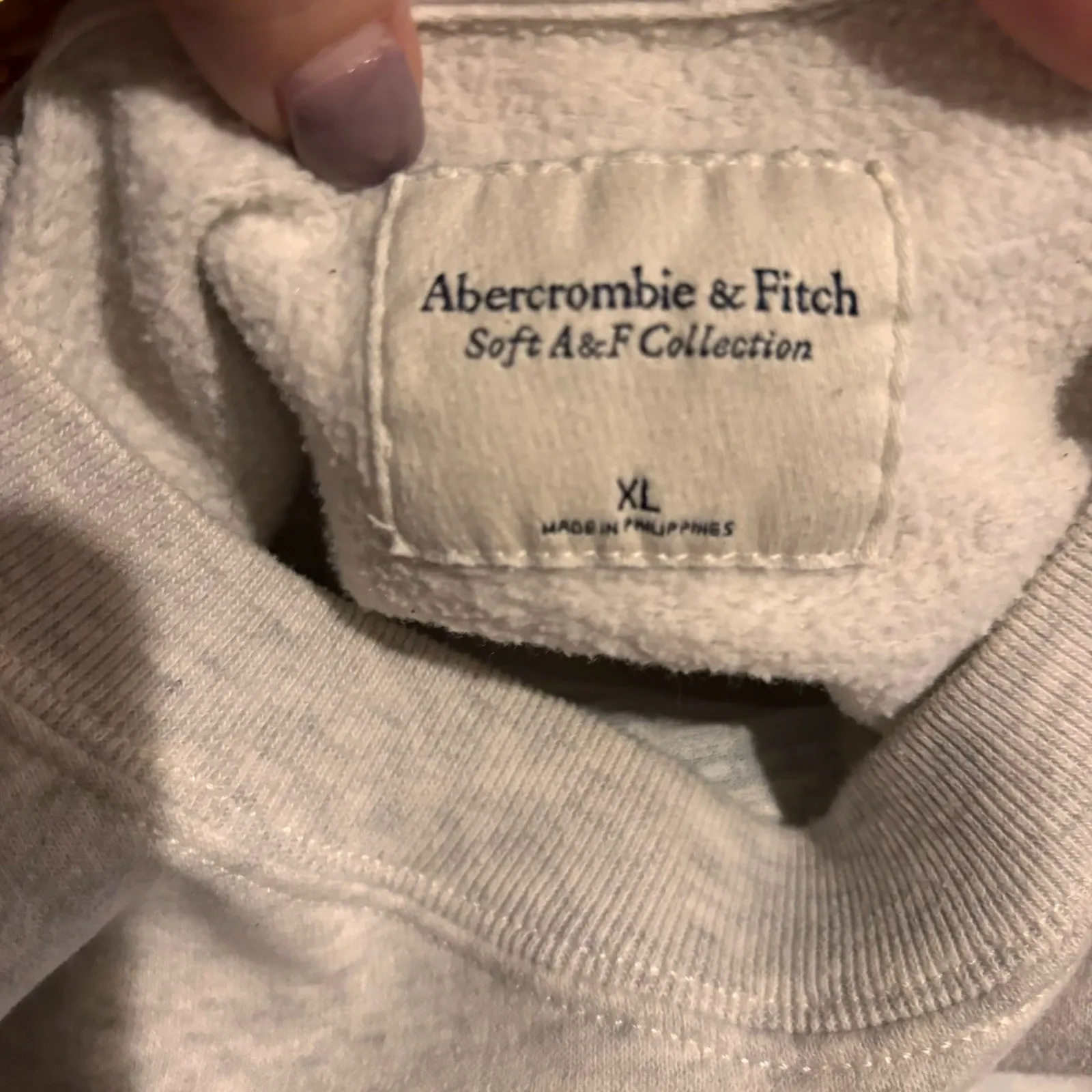 Abercrombie & Fitch New York Sweatshirt Womens XL Gray Soft A&F Collection - Image 4