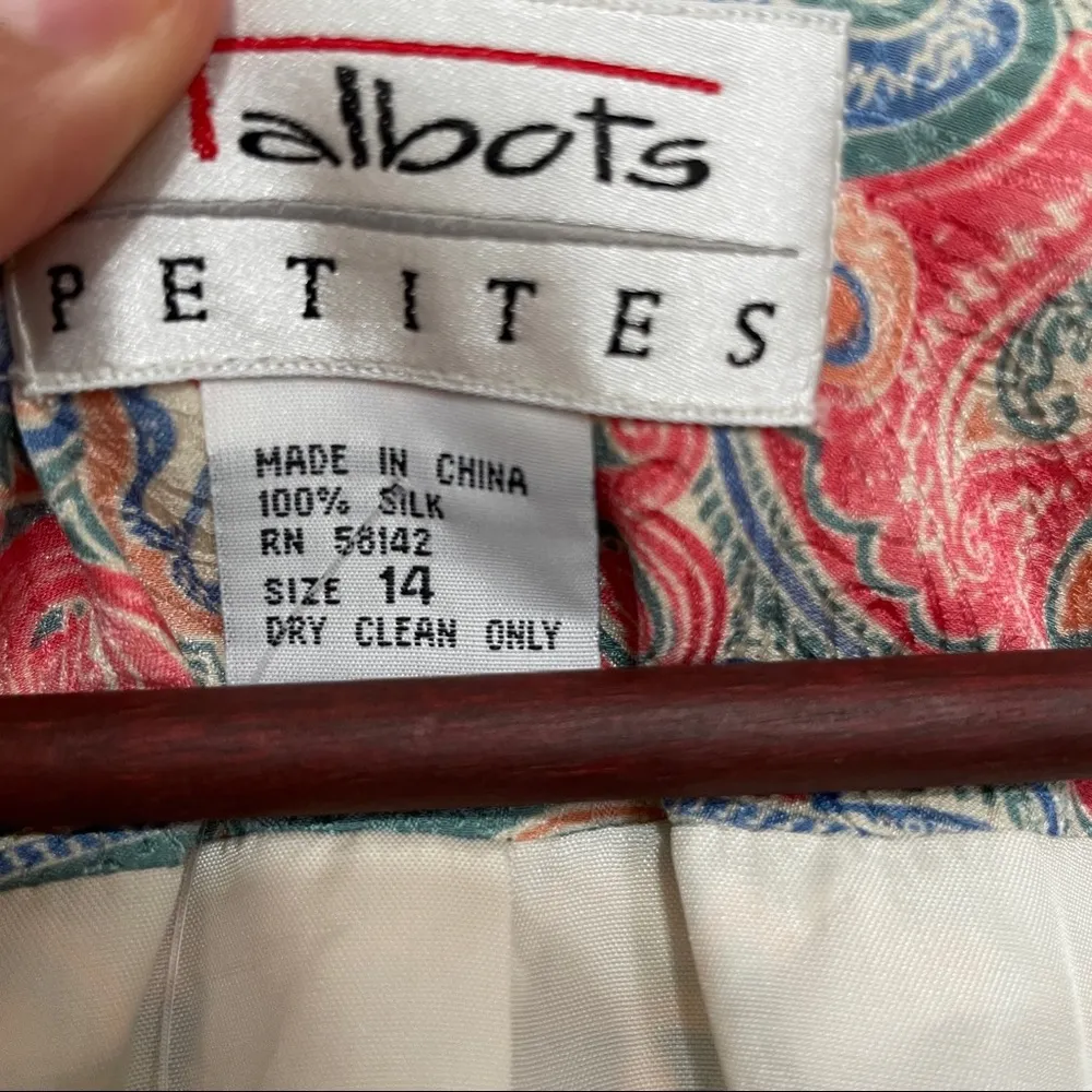 Talbots | Petite Silk Paisleys Blazer - Image 3