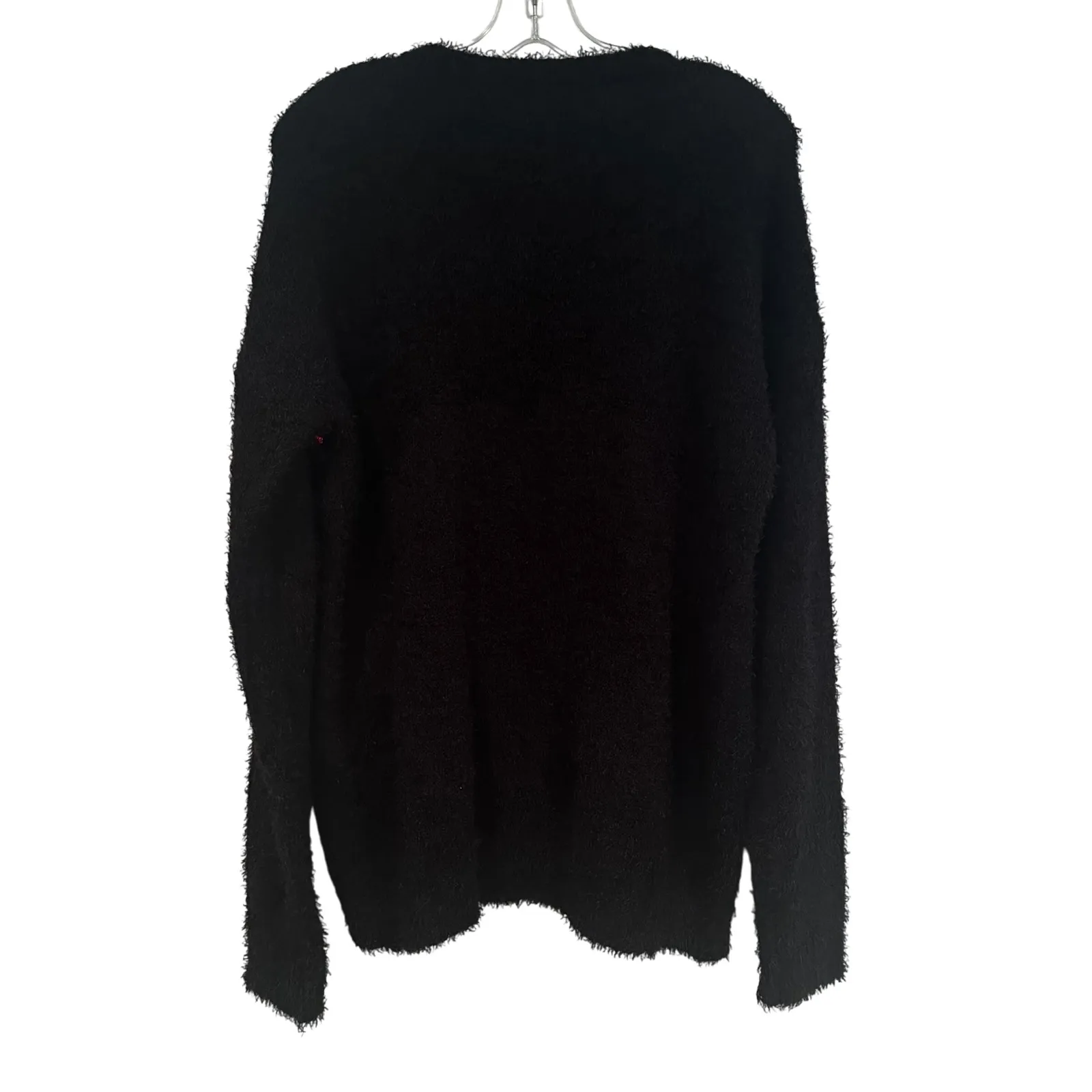 United States Sweaters Sequin Christmas Eyelash Sweater Womens Medium Black NWOT - Image 6