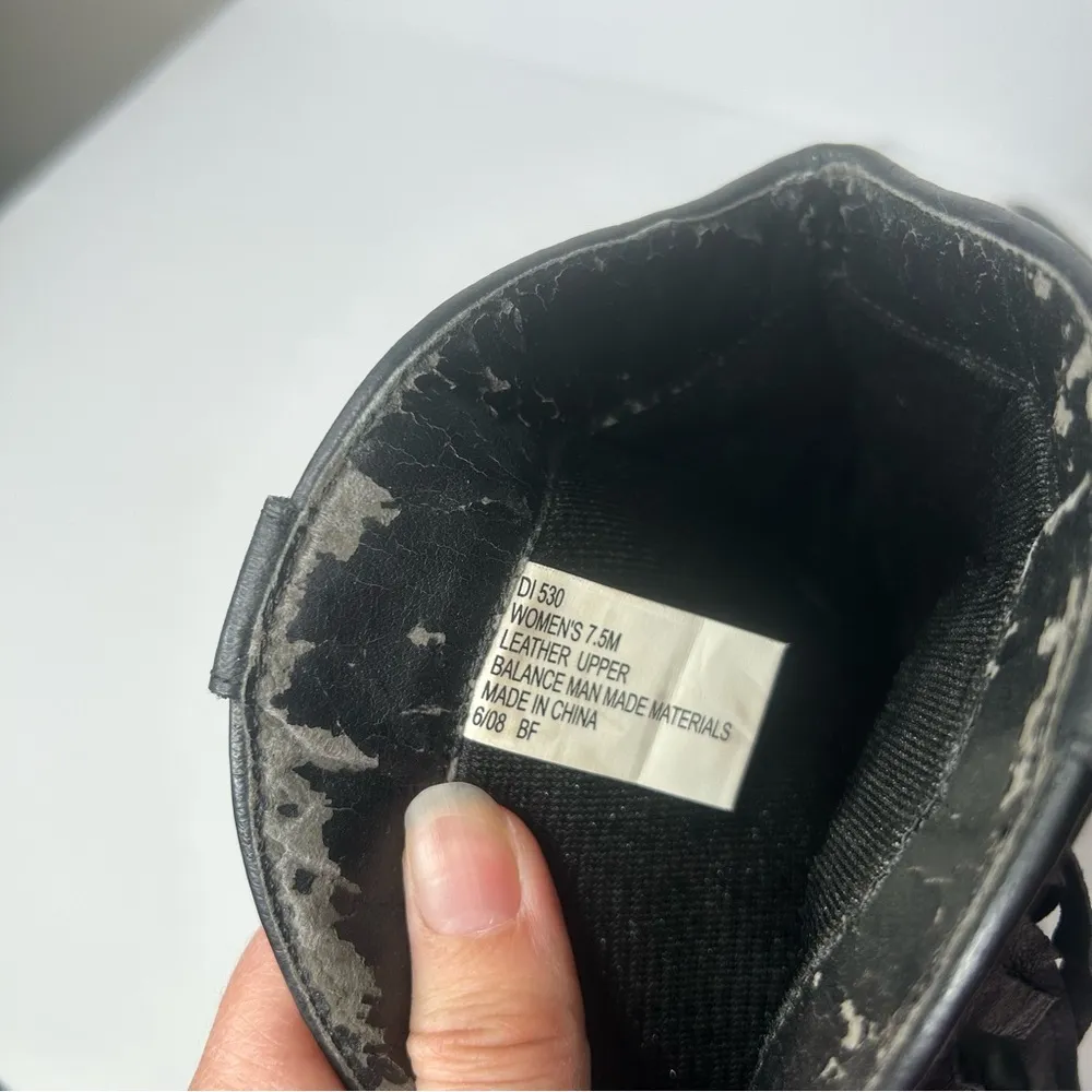 Vintage dingo Black leather Fringe Western Boots 7.5 - Image 10