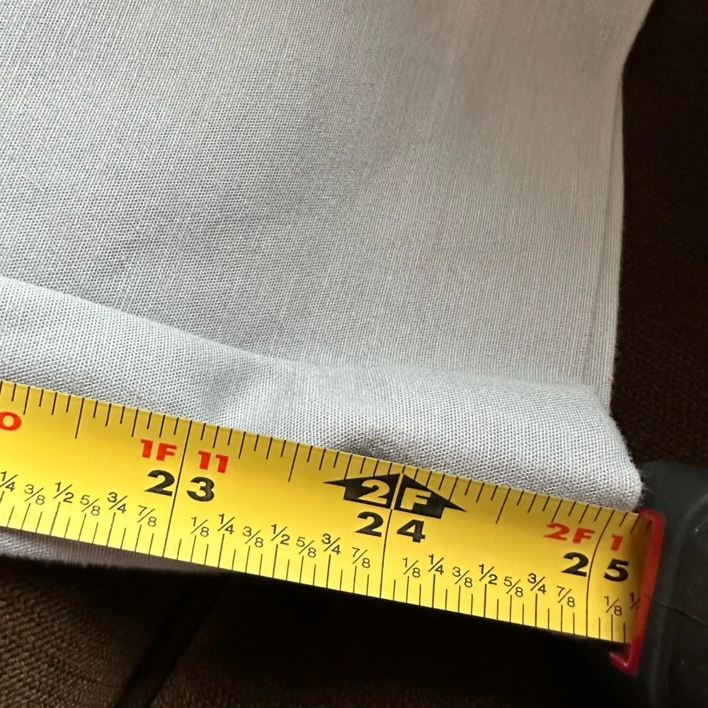 Liz Claiborne Emma Style Straight Light/Gray/ Blue Dress Pants Sz 12  98% Cotton - Image 12