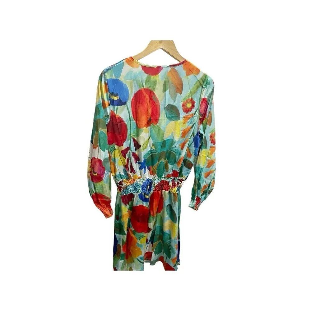 X&Z Women’s Dress Long Sleeve Casual Multicolor Flower Dress S/Small. NEW Red - Image 5