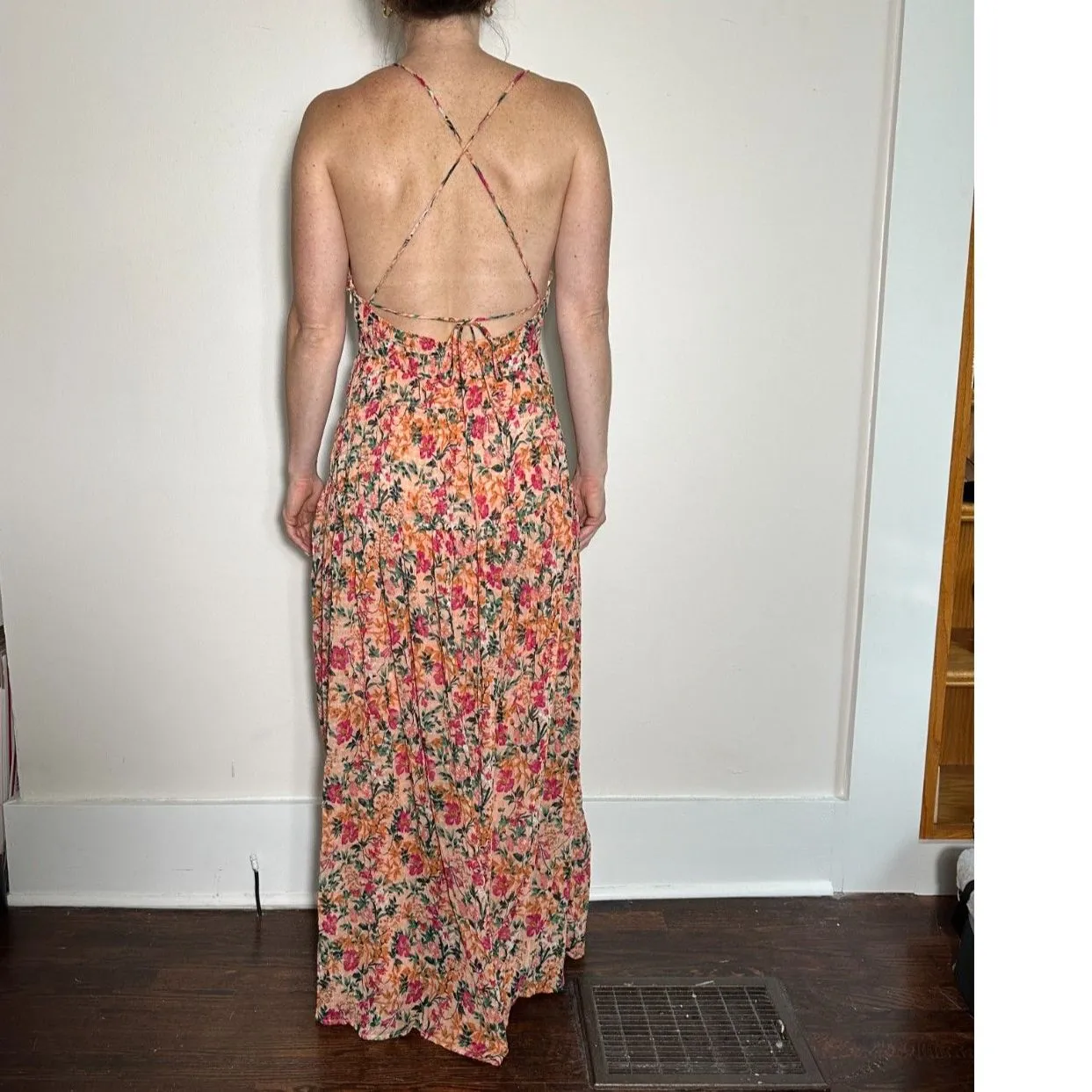 ASTR the Label Pink Orange Multicolor Tropics Maxi Dress Size Large - Image 7