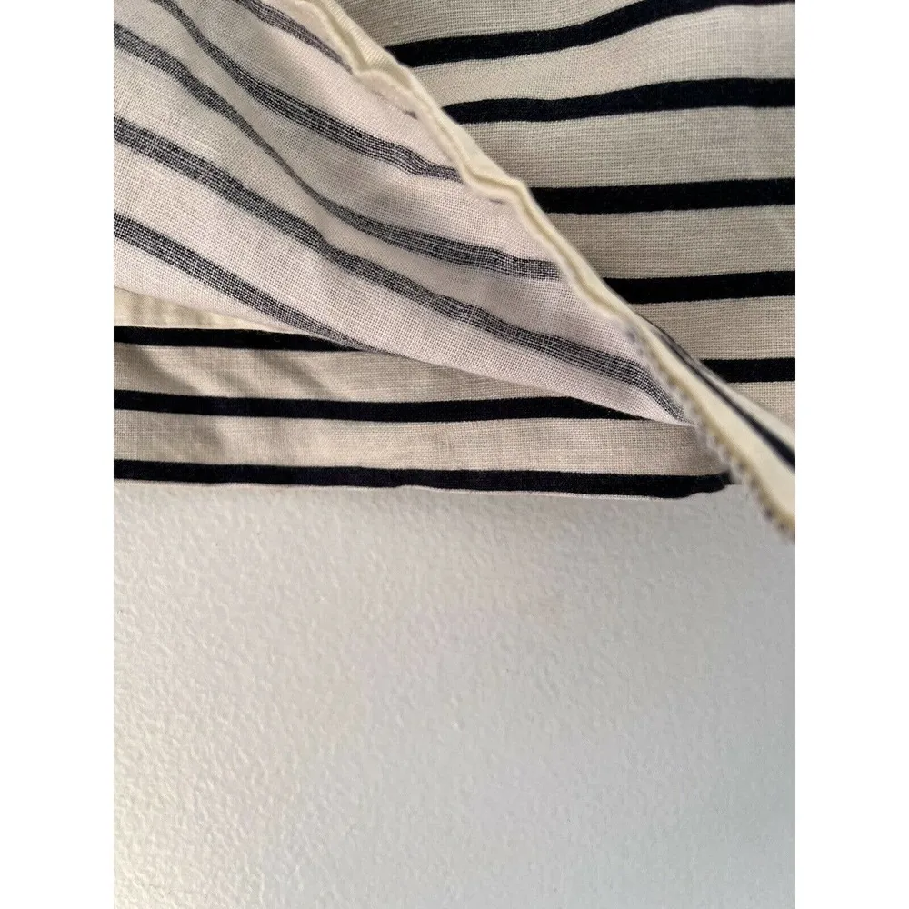 J. Crew Striped Linen Cotton Sidewalk Elastic Waist Mini Skirt Size 0 - Image 5