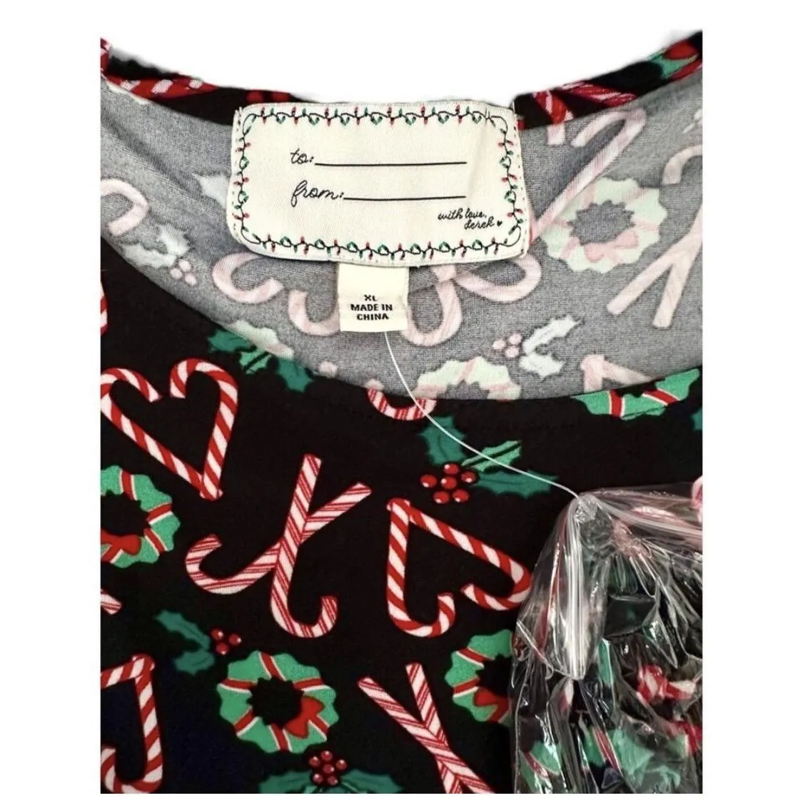Allison Brittney Dress Womens Christmas Print Festive Holiday Long Sleeve - Image 5