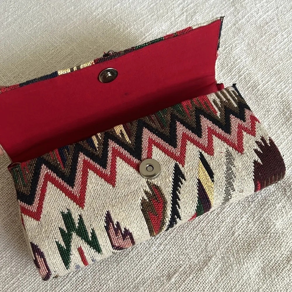 Vintage clutch bag Red - Image 4