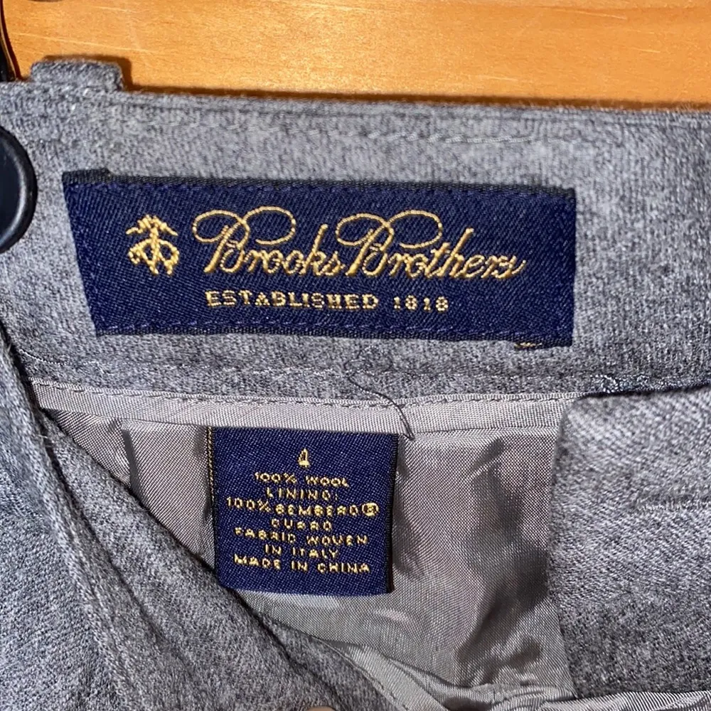 Brooks brothers 100% wool gray trouser pants - Image 5
