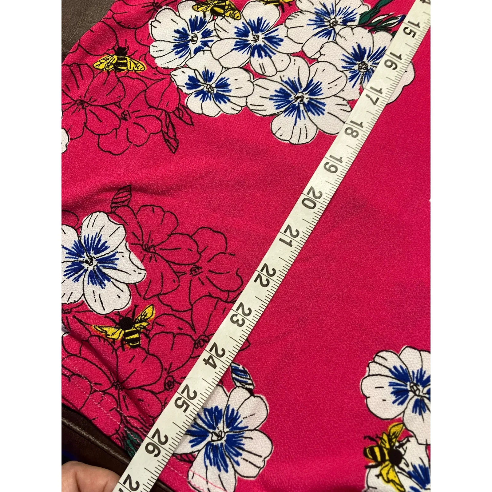 Leota Bowtie Blouse 2L‎ Hydrangea Bloom Pink Floral Sleeveless Top Made in USA - Image 12