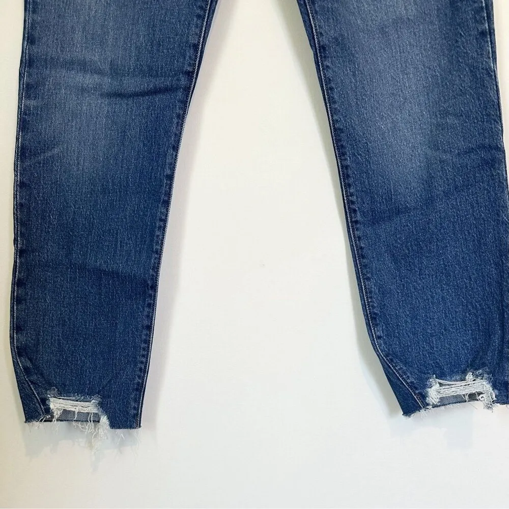 NWT Levi's 501 Original Cropped Raw Hem High Rise Straight Leg Jeans - Size 24 - Image 7