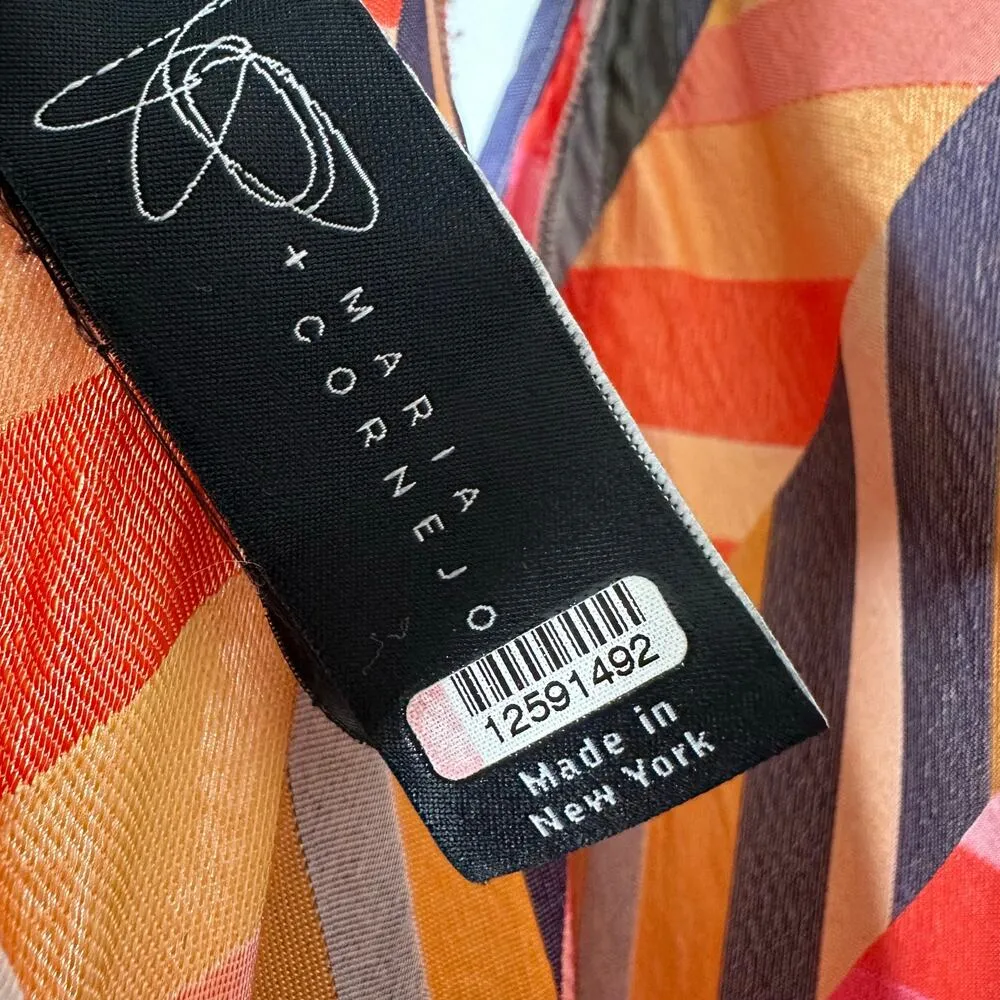 Zero + Maria Cornejo Bias Alexia Chevron Maxi Dress Women's Size 10 - Image 6