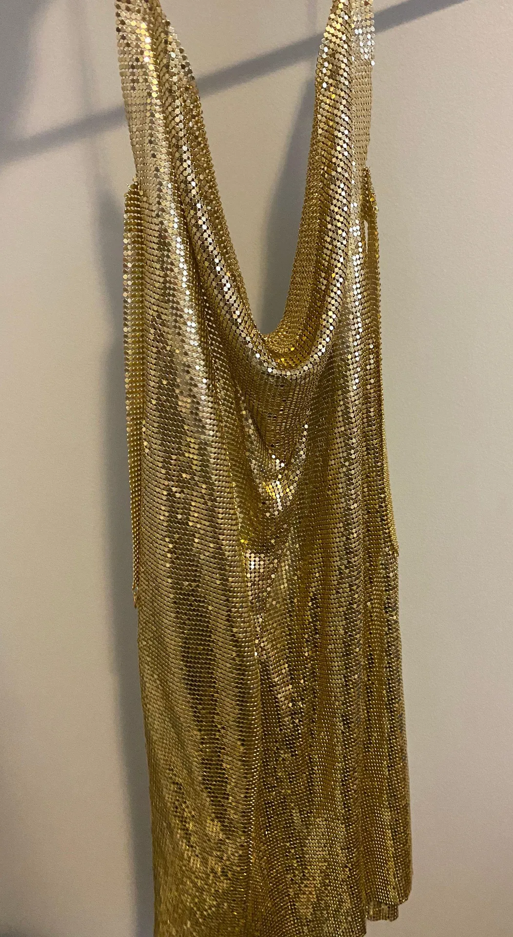 Gold Cowl Neck Dress - Image 2