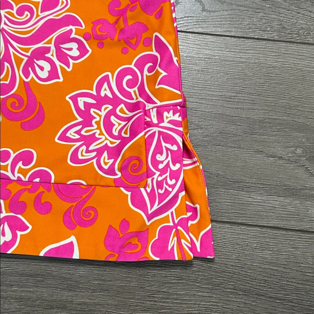 Jude Connally Megan Tunic Dress Etched Floral Coral Pink Size Large - Image 6