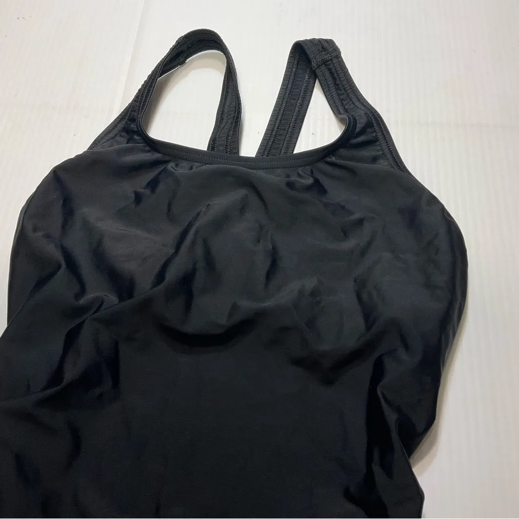 Speedo Women’s One Piece Swimsuit Sz 8/34 Black - Image 2