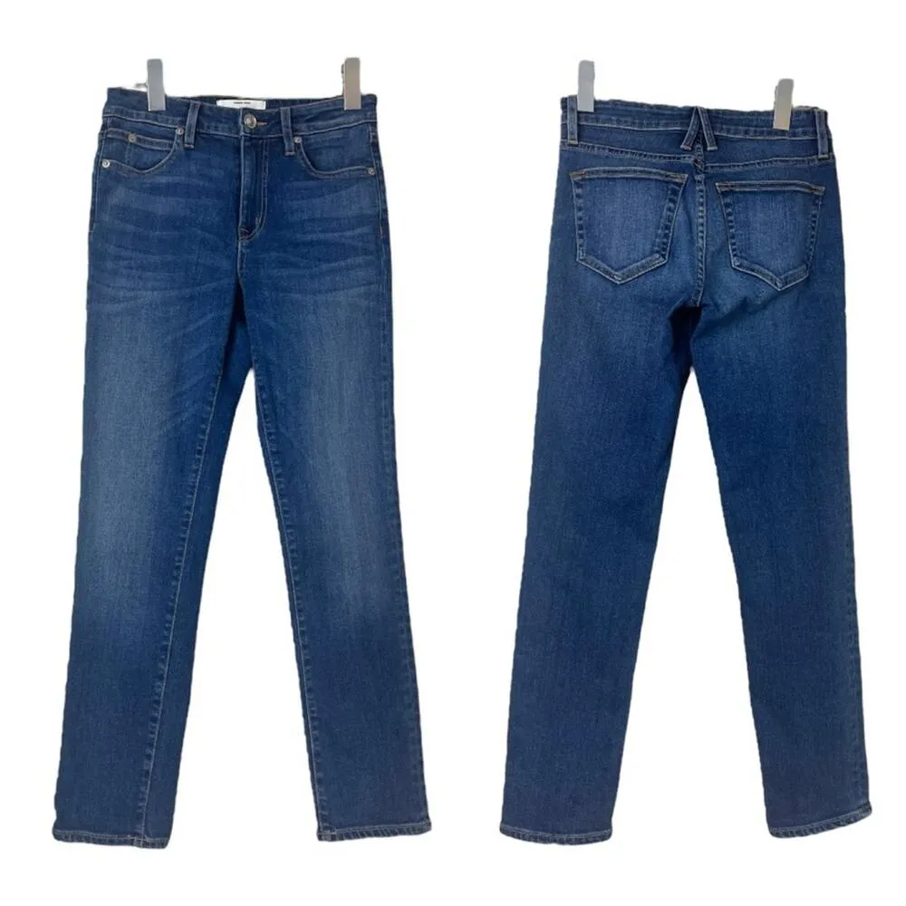 SLVRLAKE Jeans Lou Lou Slim Fit Mid Rise Ankle Crop Medium Wash Women’s Size 25 Blue - Image 9