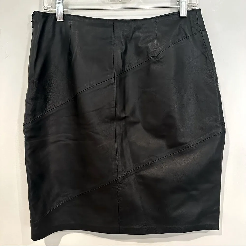 Style &‎ Co Collection Leather Pencil Skirt Women's Size 8 Side Zip Lined - Image 4