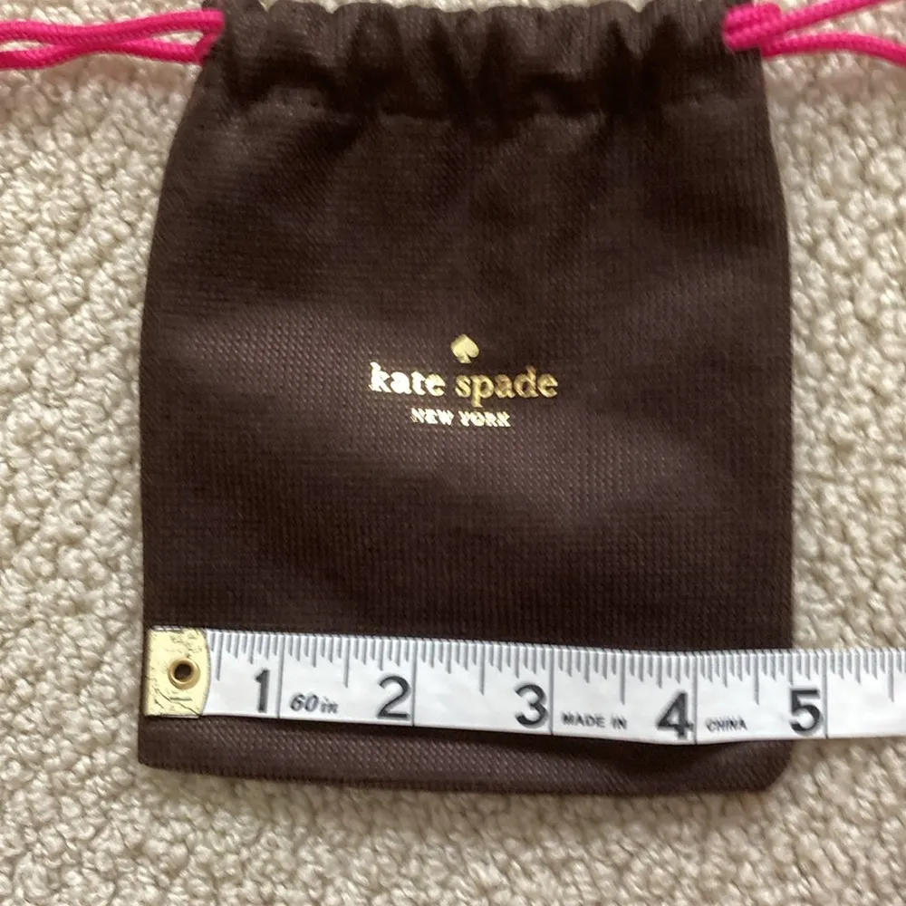 Kate Spade New York Mini Dust Bag Protective Jewelry Holder Brown 4.75” by 6” - Image 4