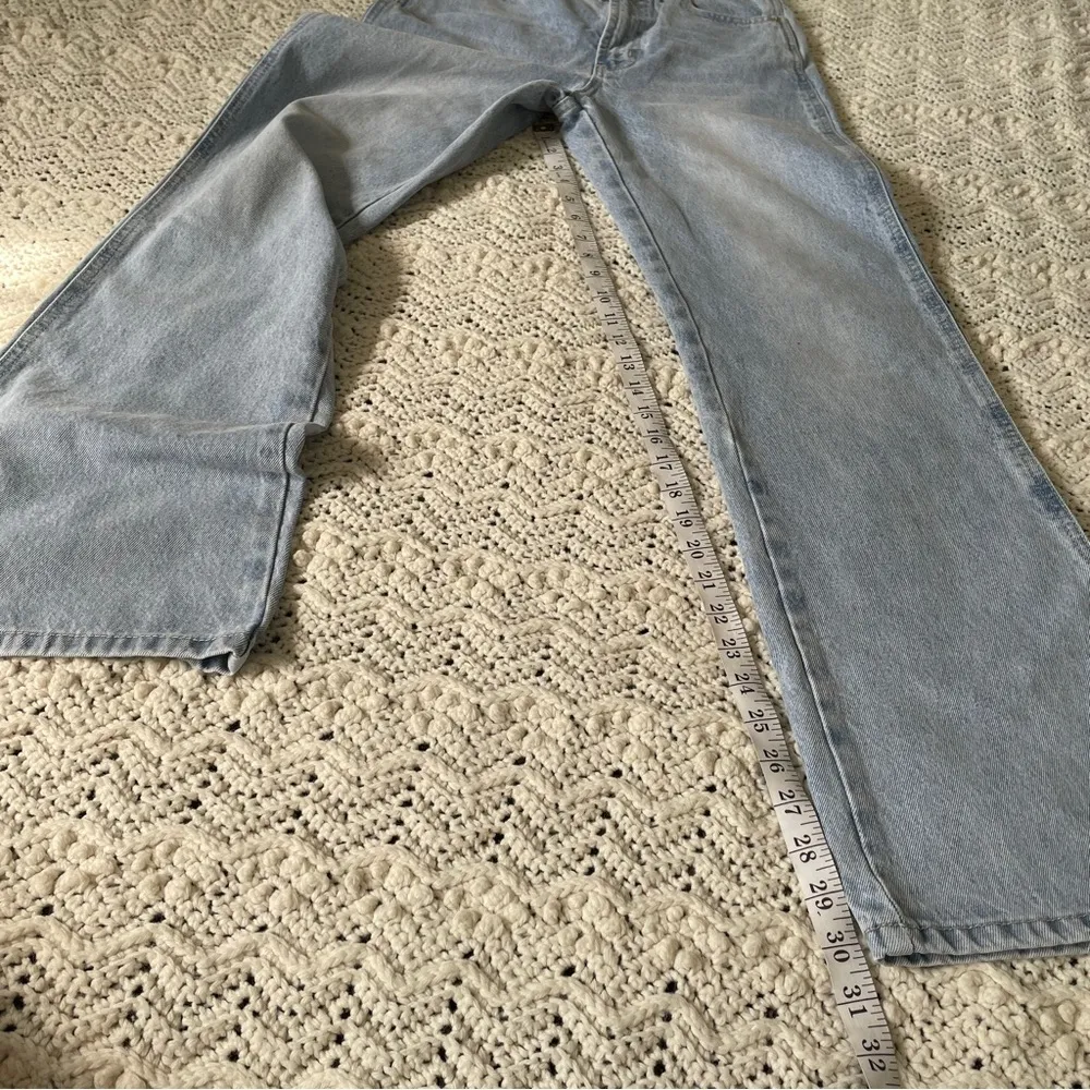 Oh Polly Cutout Back Wide Leg High Waisted Jeans Light Wash (Size 4) preppy - Image 7