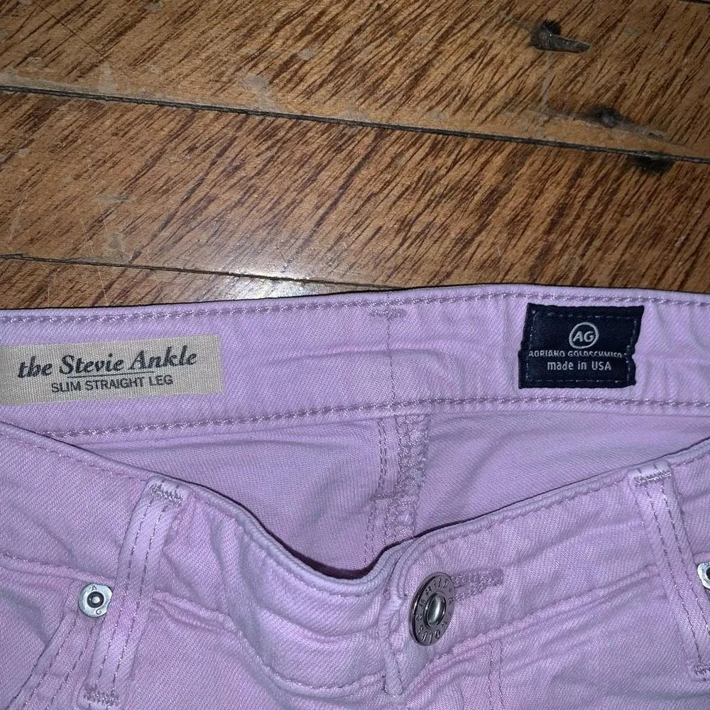Adriano Goldshmeid rose Stevie ankle slim straight 28 jeans - Image 3
