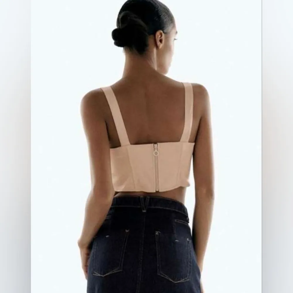 ZARA  Satin Effect Corset - Image 4