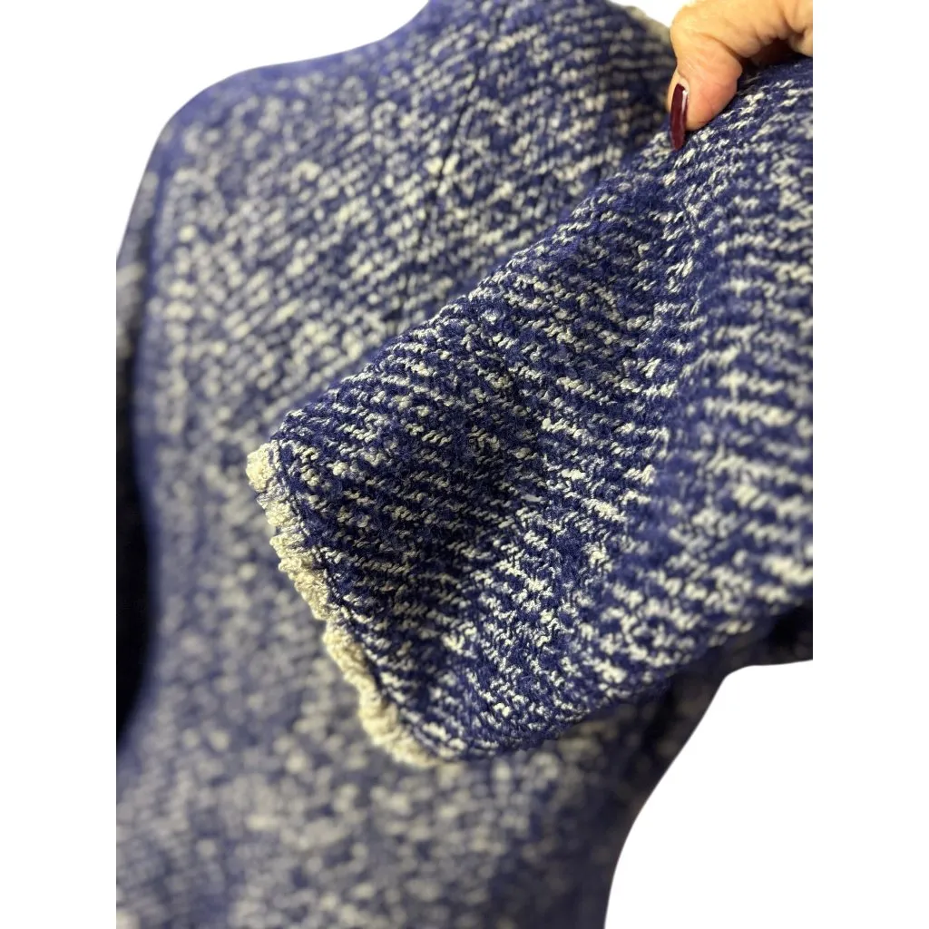 Talbots 10 Purple White Tweed Woven Blazer Jacket Classic Fall Winter Wool Blend - Image 9