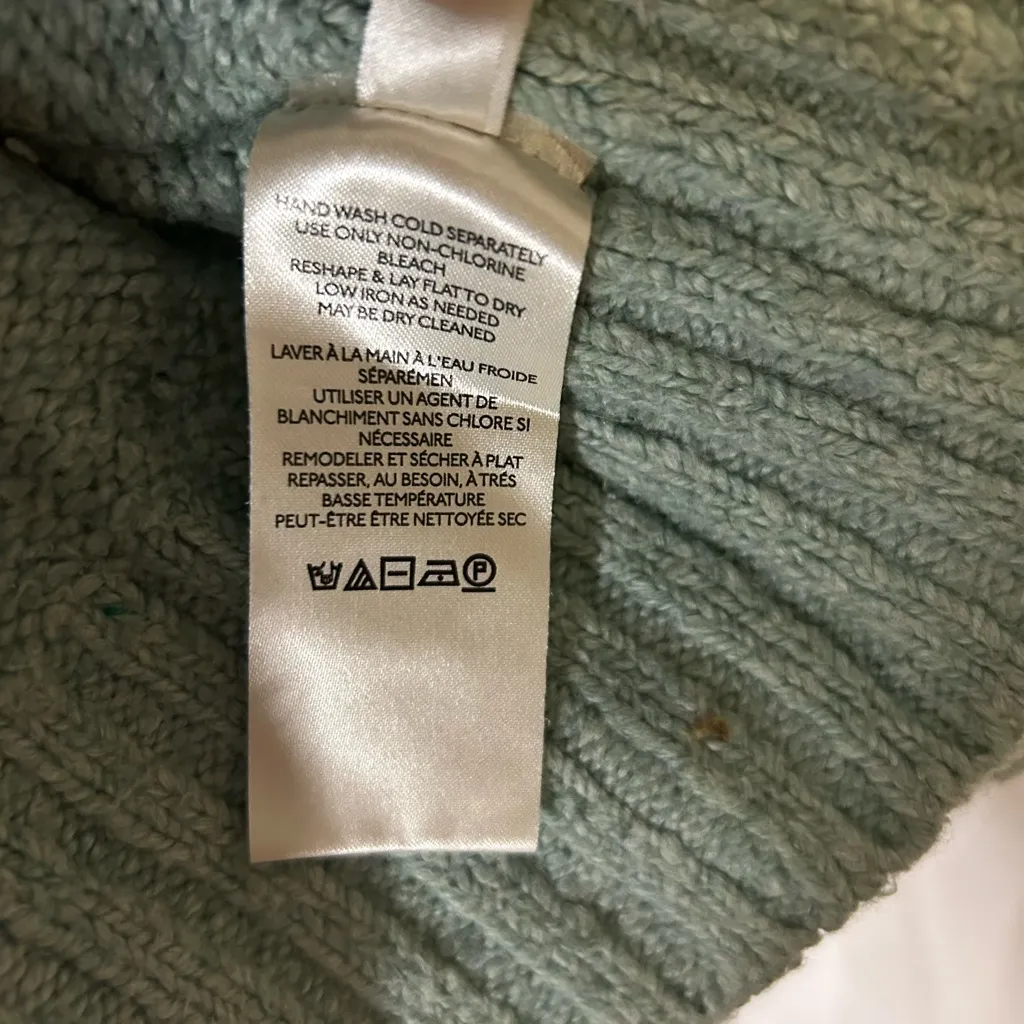 Free People  Light Green Knit Sweater Over Sized - Image 5