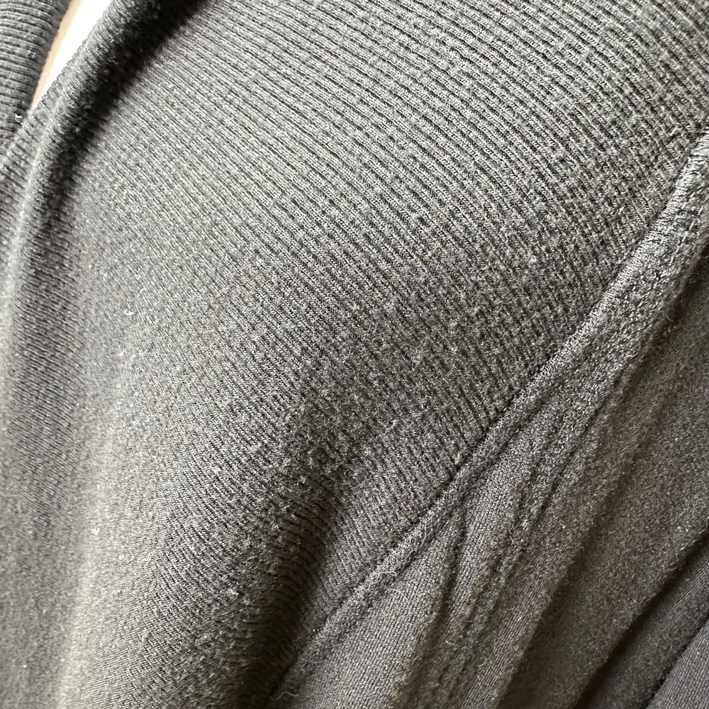 Athleta Womens Sz XS Extra Small Black Wrap Knit Cardigan Pranayama Pockets - Image 8