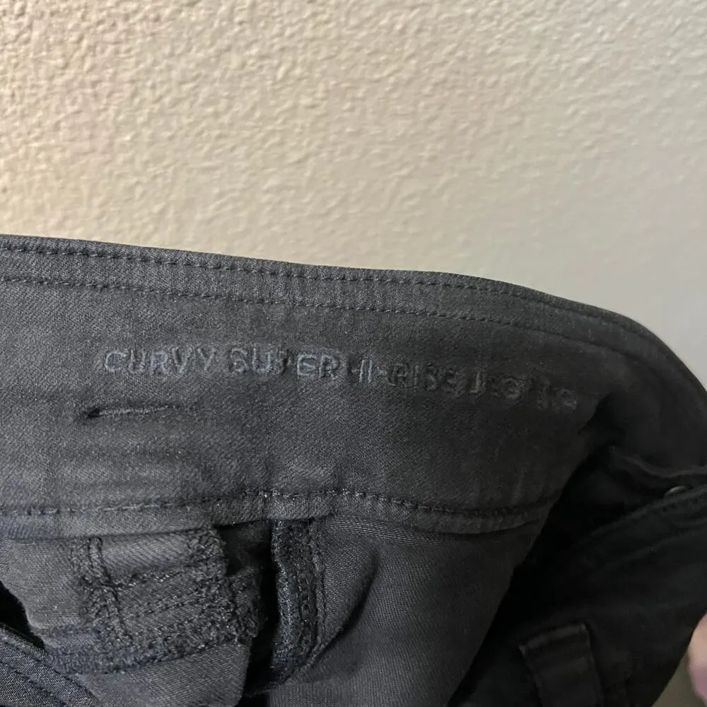 American Eagle Outfitters Curvy Super High-Rise Jeggings Black Skinny Jeans Sz 0 - Image 5