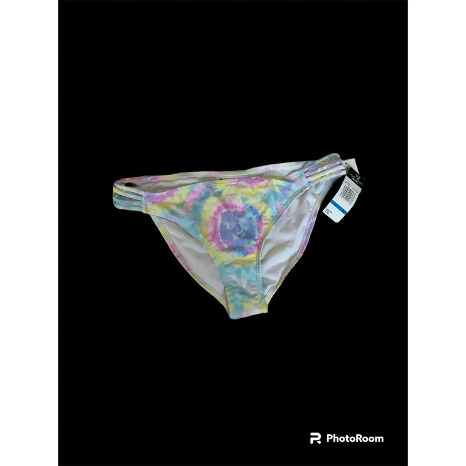 *NWT, Women's, Yellow Tie Dye Stretch, Hipster Swimsuit Bottom, Size XL - Image 8