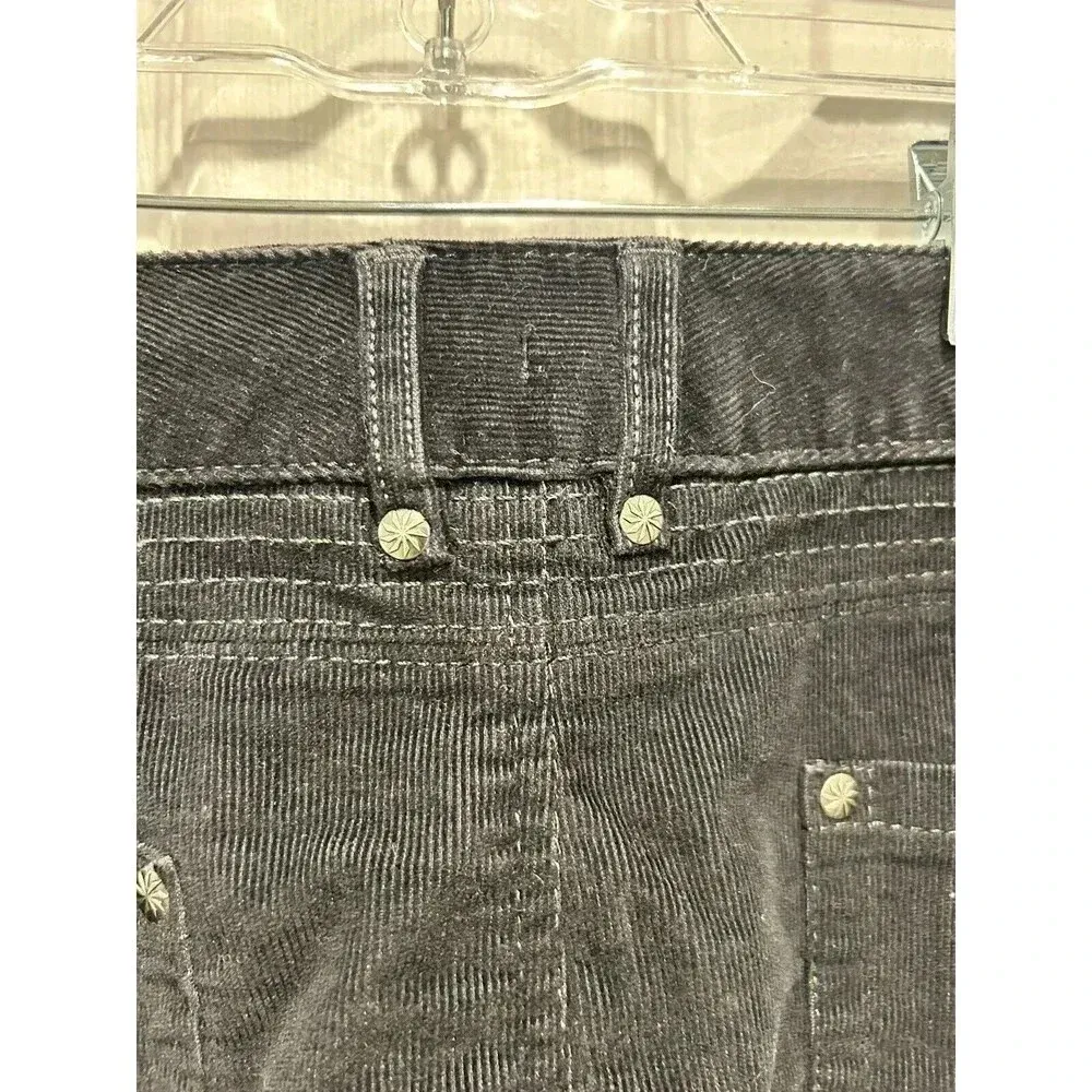 Athleta Kaleidoscope Womens Corduroy Skirt Black Zip Fly‎ Drawstring Pockets 16 - Image 6