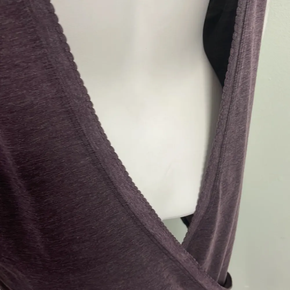 Lululemon Tied to It Deep Surplice Black Cherry Loose Tank - Image 7