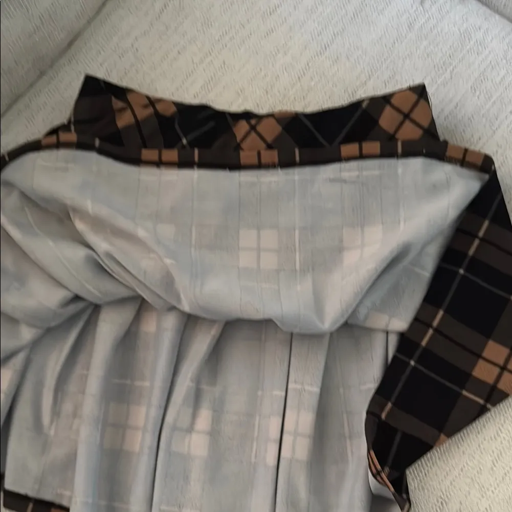 Plaid Brown and Black Women's Skirt - Image 3