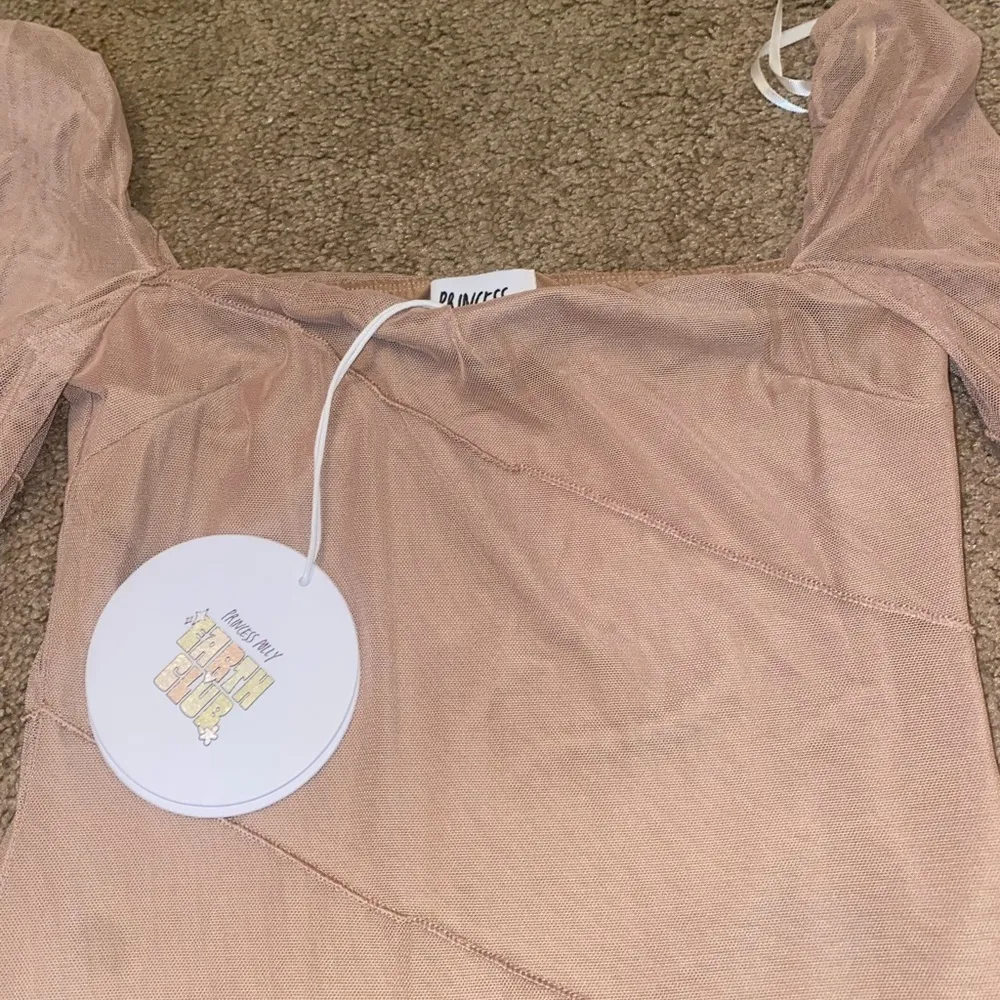 (3/$40 Item) Princess Polly Mesh Beige Long-sleeve Mini Dress NWT - Image 5