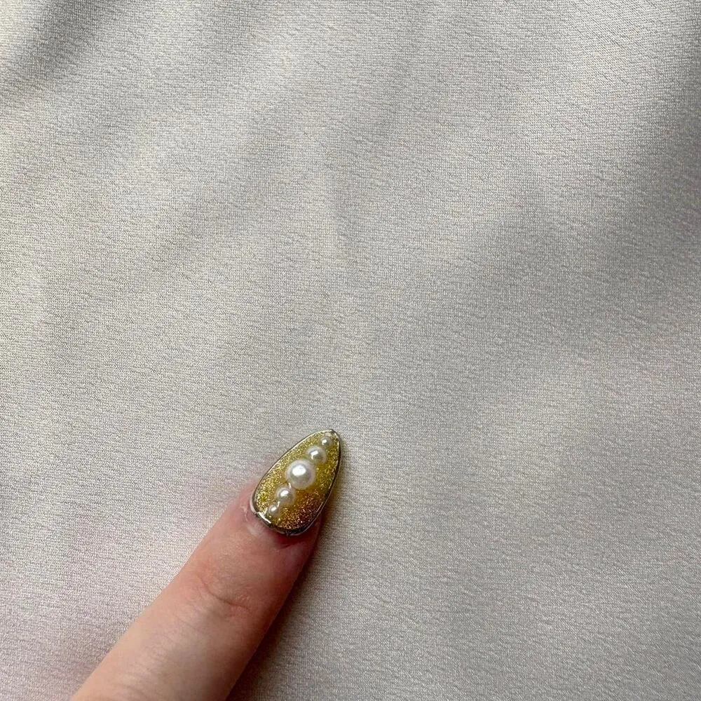 Flora Nikrooz White Satin Slip Dress M - Image 7