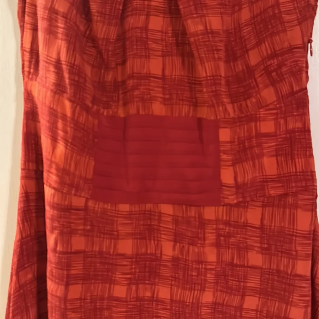 Anthropologie Girls from Savoy‎ Goji Plaid Cut Out Dress Fit & Flare Sz 0 - Image 4
