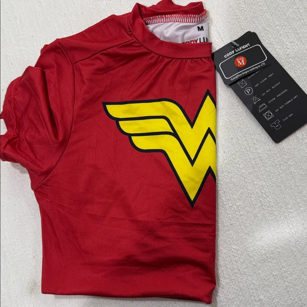 Red Wonder Woman Muscle Tee Size M - Image 3