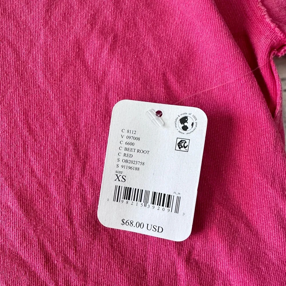 #1 NWT Free People Why Yes Tee In Beet Root - Image 7