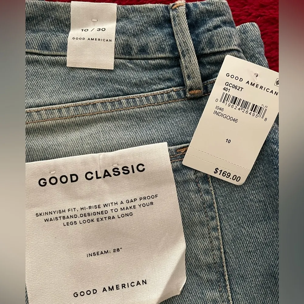 Good American Good Classic Blue Skinnyish High Rise  Jeans Size 10 - Image 7