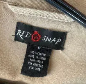 Kaki Trench Coat Tan Size M - Image 3