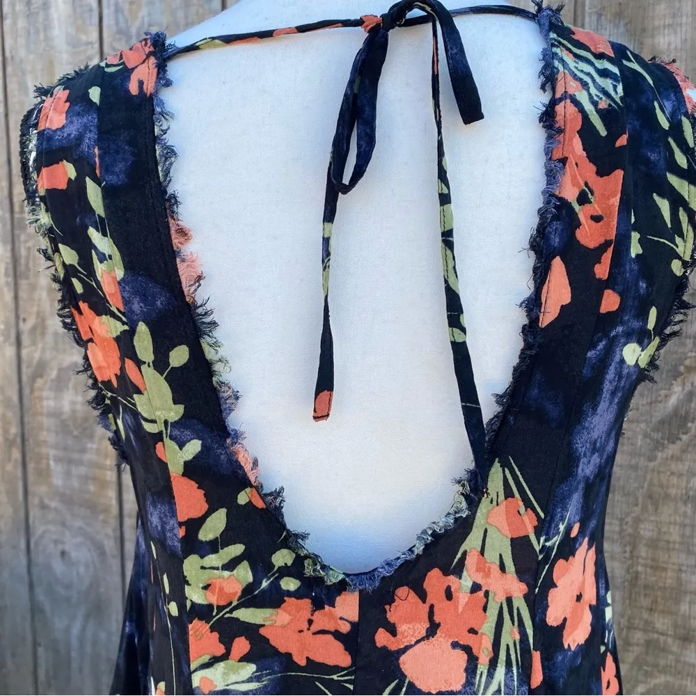 Urban Outfitters Ecoté Raw Hem Tie Back Open Back Mini Dress Size S - Image 4