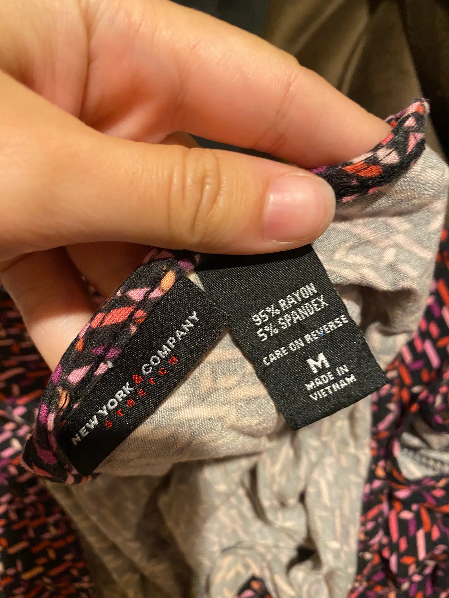 New York & Co. Pink And Black Chain Print Dress  - Image 8